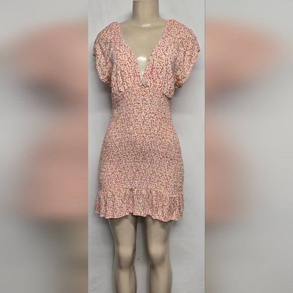 No Boundaries Dresses & Skirts - No Boundaries Dress / Long Top XXL 19 2X Jr. Smocked Stretch Floral Plunge